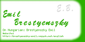 emil brestyenszky business card